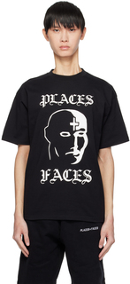 PLACES+FACES Черная футболка Old English