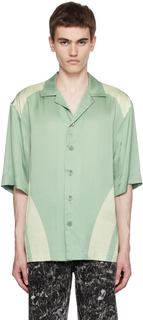 Зеленая рубашка с принтом Dries Van Noten