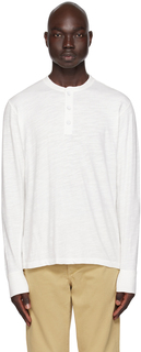 Rag &amp; Bone White Classic Flame Henley