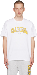 Спортивная и насыщенная белая футболка «Калифорния» Sporty &amp; Rich