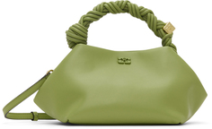 Зеленая сумка-боу GANNI