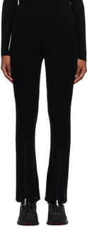 Moncler Черные брюки с нашивками