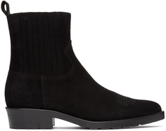 Эксклюзивные черные ботинки челси Toga Virilis SSENSE с вышивкой