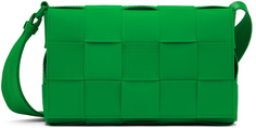 Зеленая сумка-мессенджер с кассетой Bottega Veneta