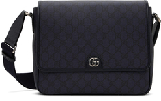 Темно-синяя сумка-мессенджер Ophidia GG среднего размера Gucci