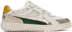 Бело-зеленые университетские кроссовки Palm Angels