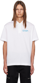Белая футболка-поло с принтом от Givenchy