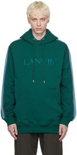 Синяя худи с боковым бордюром Lanvin