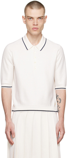 Белая футболка-поло Thom Browne