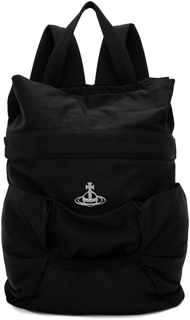 Черный большой рюкзак из техекса Vivienne Westwood