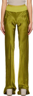 Желтые брюки с диагональной посадкой Rick Owens