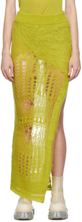 Желтая макси-юбка Rick Owens с зигги