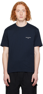 Темно-синяя футболка с принтом Comme des Garçons