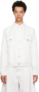 Черный - Белая куртка без воротника Comme des Garcons Comme des Garçons