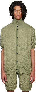 Эксклюзивная зеленая футболка-поло T/SEHNE SSENSE