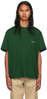 Зеленая футболка с квадратной этикеткой Fresh Wooyoungmi