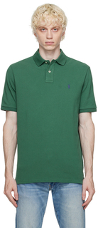 Зеленая футболка-поло с вышивкой Polo Ralph Lauren