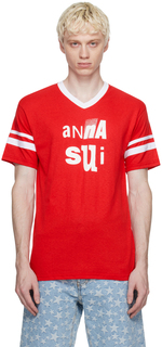 Anna Sui Эксклюзивная красная футболка SSENSE
