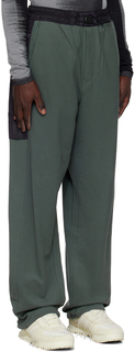 Зелено-черные брюки со вставками Y-3