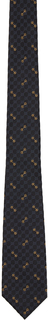 Черный жаккардовый галстук с узором GG Gucci