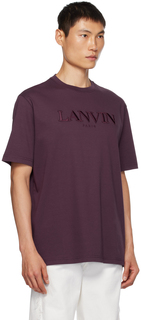 Пурпурная футболка оверсайз Lanvin