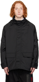 Черная куртка с воротником-воронкой Comme des Garçons