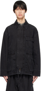 Черная куртка с вышивкой Acne Studios