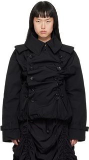 Черная куртка со сборками Junya Watanabe