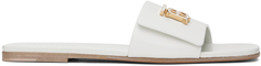 Burberry Белые сандалии с монограммой