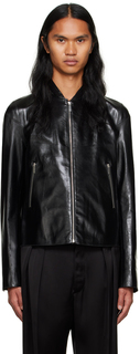 Черная кожаная куртка N 6 SAPIO