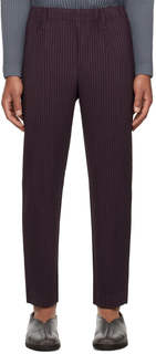 Пурпурные брюки со складками по индивидуальному заказу (2 шт.) HOMME PLISSe ISSEY MIYAKE