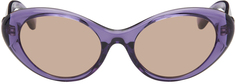 Пурпурные овальные солнцезащитные очки La Medusa Versace
