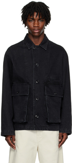 Эксклюзивная черная джинсовая куртка свободного кроя SSENSE LEMAIRE