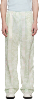 Зеленые брюки с цветочным принтом young n sang