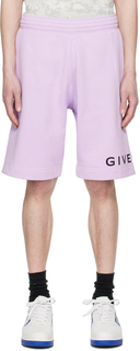 Пурпурные шорты с принтом Givenchy