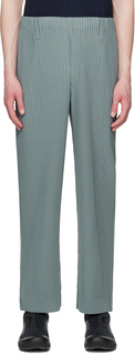 Зеленые брюки со складками по индивидуальному заказу (2 шт.) HOMME PLISSe ISSEY MIYAKE