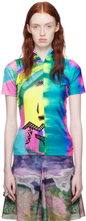 Разноцветная футболка с принтом Conner Ives