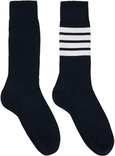 Темно-синие носки с 4 перемычками Thom Browne