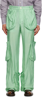 Зеленые брюки карго с карманами Мятные Edward Cuming