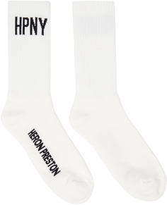 Белые носки Heron Preston HPNY