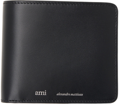 Черный кошелек с логотипом AMI Alexandre Mattiussi