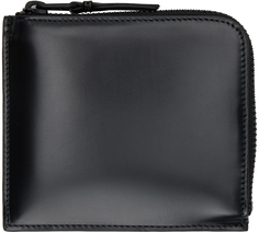 Черный кошелек на молнии с частичной молнией Comme des Garçons
