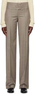 Aya Muse Серо-коричневые брюки Tullia