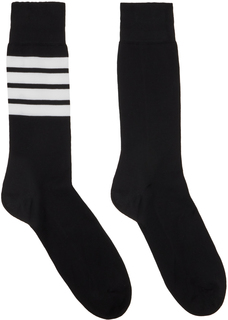 Черные трехцветные носки Thom Browne