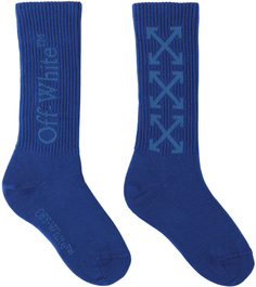Off-White Детские синие носки Arrow