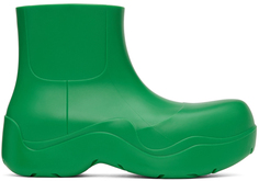 Зеленые матовые ботинки челси с лужей Bottega Veneta