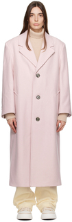 Розовое пальто оверсайз AMI Alexandre Mattiussi
