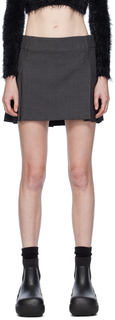 AMBUSH Серая мини-юбка со складками