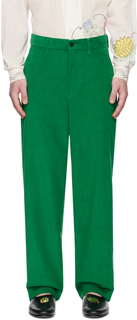 Зеленые стандартные брюки Bode