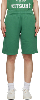 Green Hotel Olympia Edition Тропические шорты с гербом Maison Kitsune